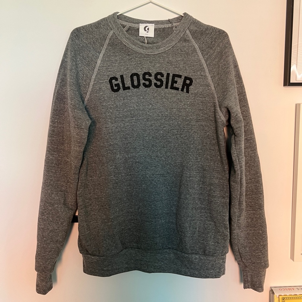 Glossier Gray Crewneck Sweatshirt Small